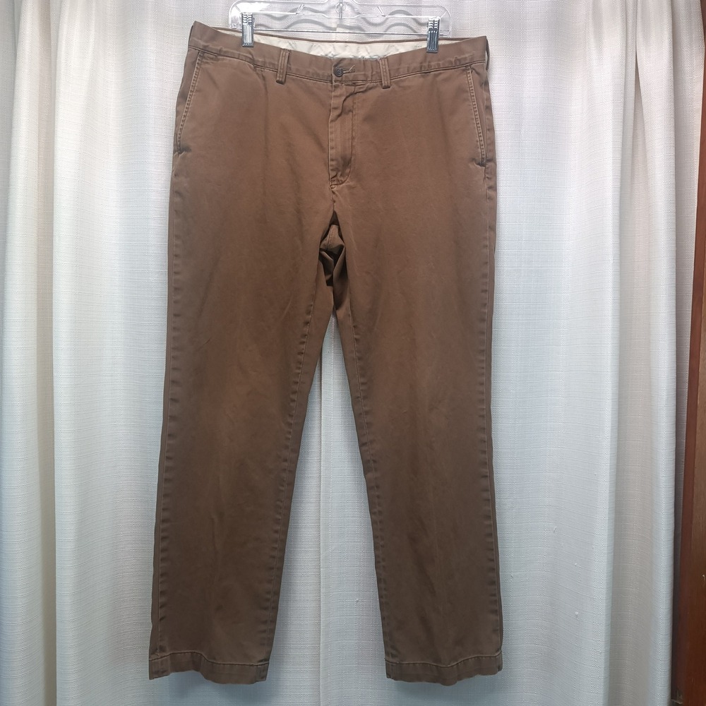 Polo Ralph Lauren Classic Fit Chino Pants Men 38x32 Brown Twill Trousers (37x31)